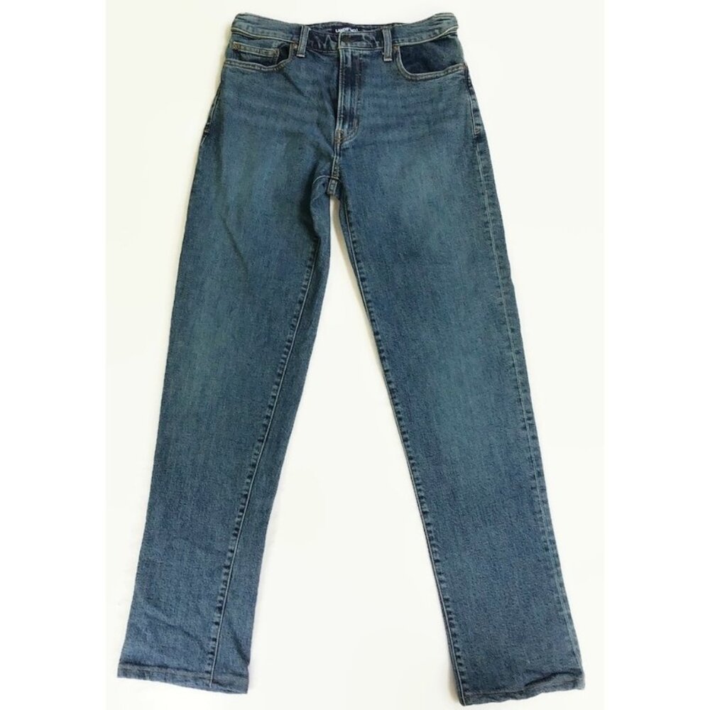 Lands End Square Rigger Jeans Mens Size 32 Medium Wash Blue Denim Straight Leg